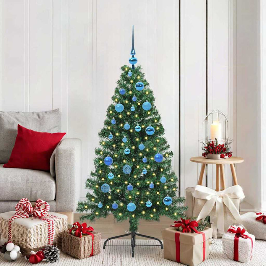 Kunstmatig Voorverlicht Kerstboom met 150 LED Groen 150 cm PVC