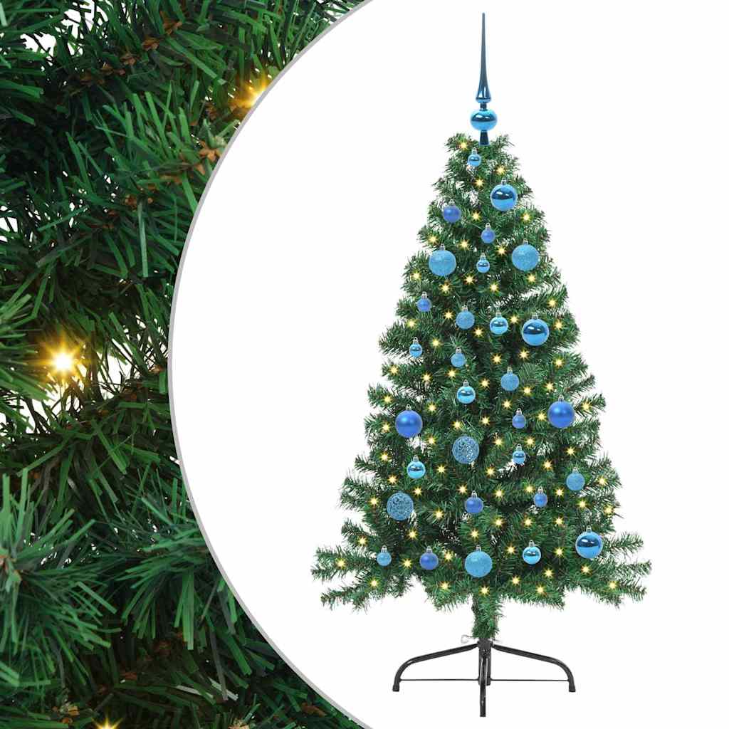 Kunstmatig Voorverlicht Kerstboom met 150 LED Groen 150 cm PVC