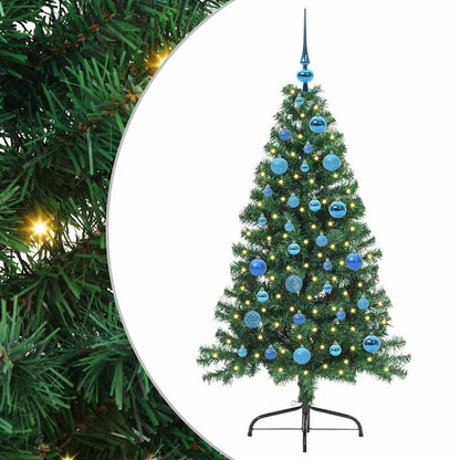 Kunstmatig Voorverlicht Kerstboom met 150 LED Groen 150 cm PVC
