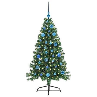 Kunstmatig Voorverlicht Kerstboom met 150 LED Groen 150 cm PVC