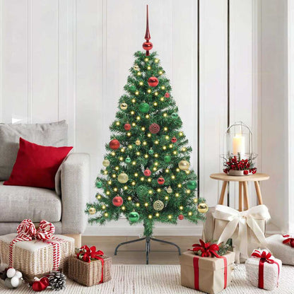 Kunstmatig Voorverlicht Kerstboom met 150 LED Groen 150 cm PVC