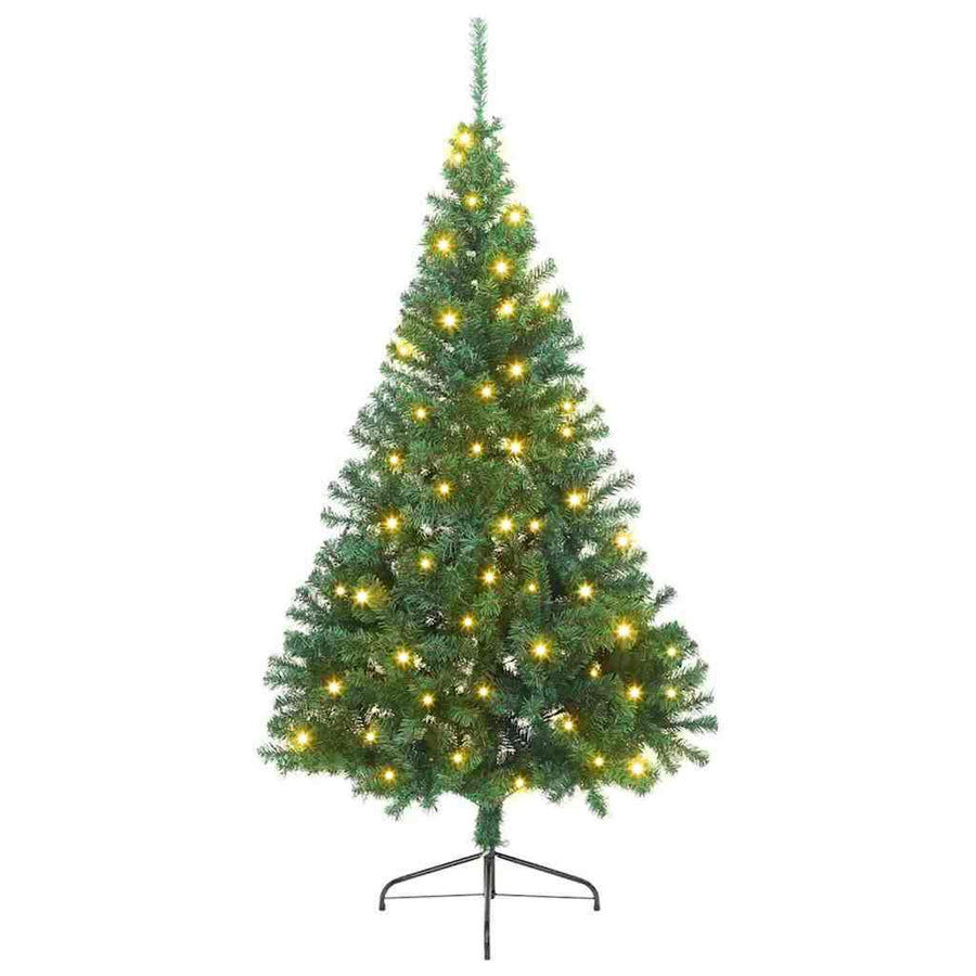 Kunstmatig Voorverlicht Kerstboom met 300 LED Groen 180 cm PVC