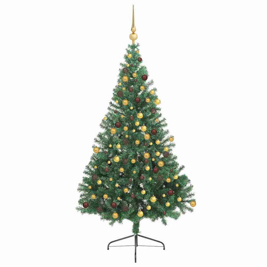 Kunstmatig Voorverlicht Kerstboom met 300 LED Groen 180 cm PVC