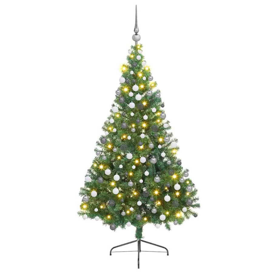 Kunstmatig Voorverlicht Kerstboom met 300 LED Groen 180 cm PVC