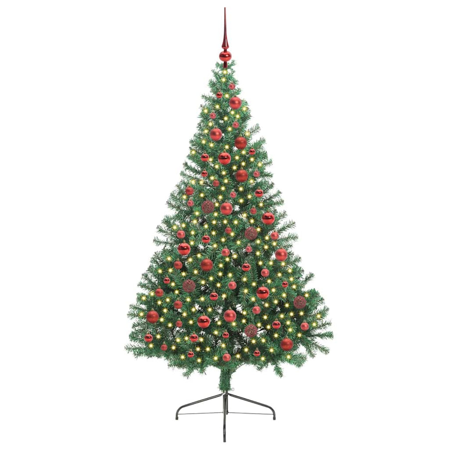 Kunstmatig Voorverlicht Kerstboom met 300 LED Groen 180 cm PVC