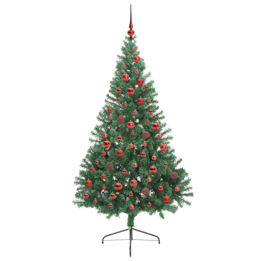 Kunstmatig Voorverlicht Kerstboom met 300 LED Groen 180 cm PVC
