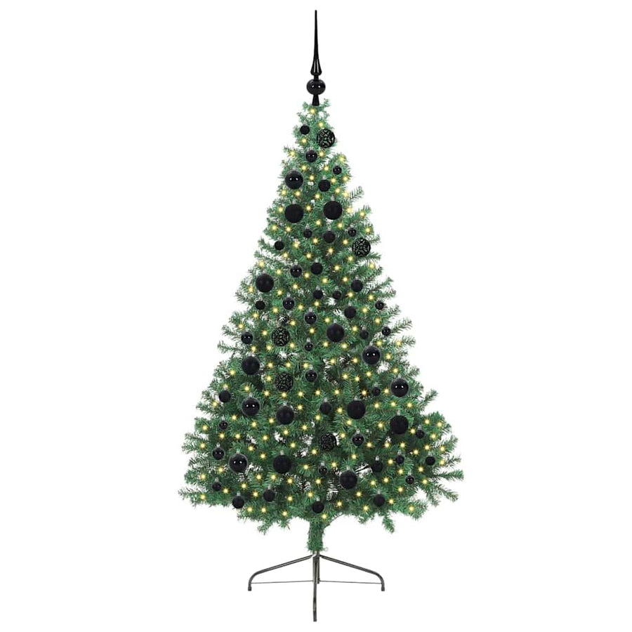 Kunstmatig Voorverlicht Kerstboom met 300 LED Groen 180 cm PVC