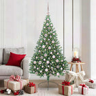 Artificial Pre-Lit Christmas Tree with 300 Green LEDs 180 cm PVC