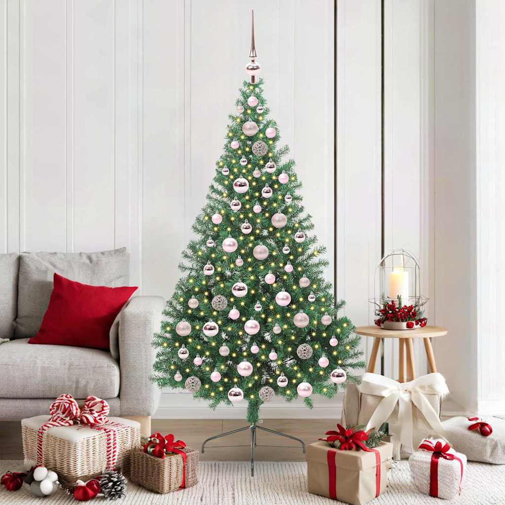 Kunstmatig Voorverlicht Kerstboom met 300 LED Groen 180 cm PVC
