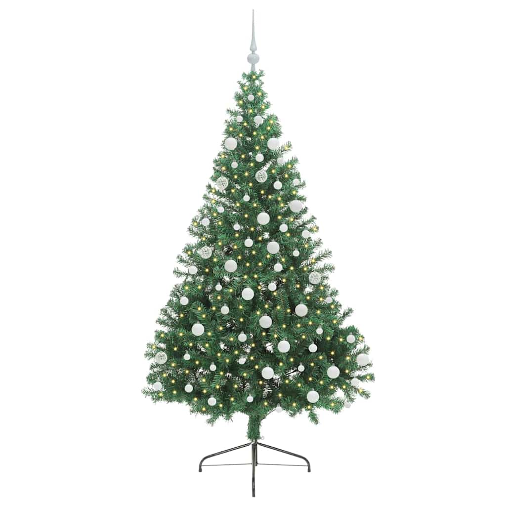 Kunstmatig Voorverlicht Kerstboom met 300 LED Groen 180 cm PVC