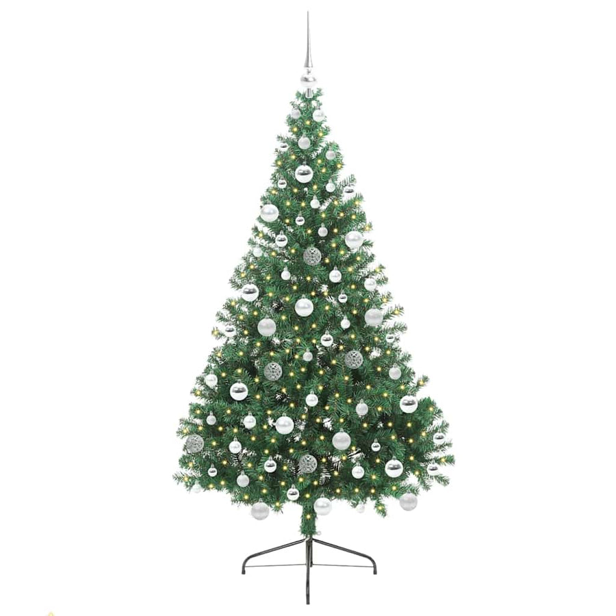 Kunstmatig Voorverlicht Kerstboom met 300 LED Groen 180 cm PVC