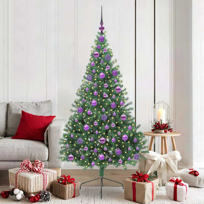 Kunstmatig Voorverlicht Kerstboom met 300 LED Groen 180 cm PVC