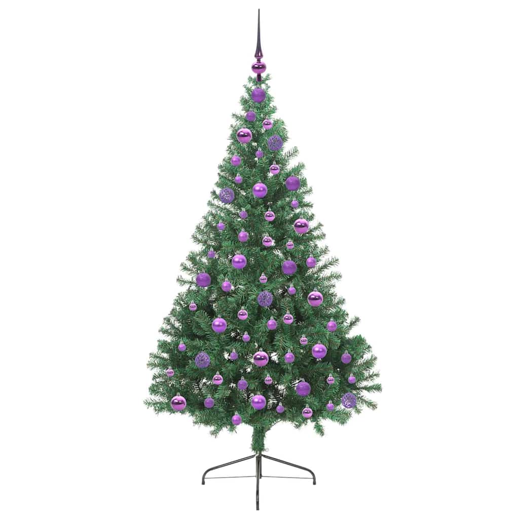 Kunstmatig Voorverlicht Kerstboom met 300 LED Groen 180 cm PVC