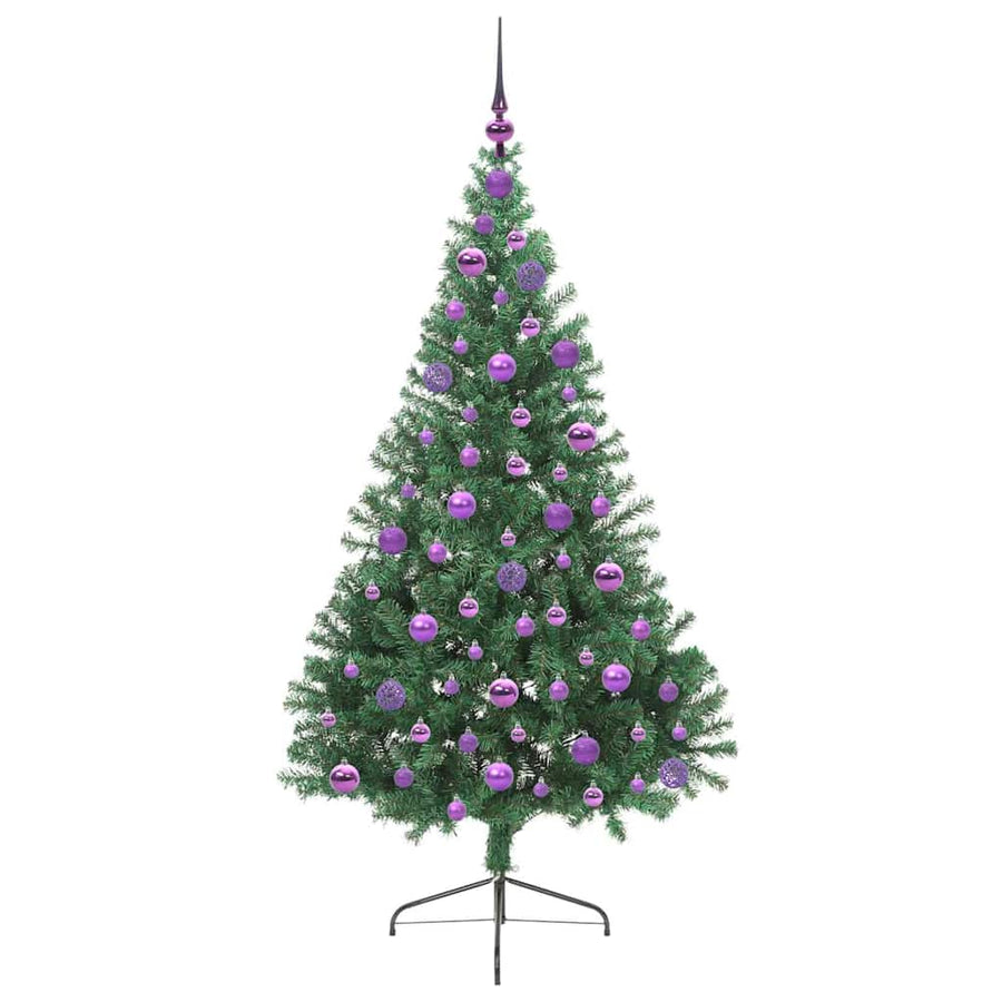 Kunstmatig Voorverlicht Kerstboom met 300 LED Groen 180 cm PVC