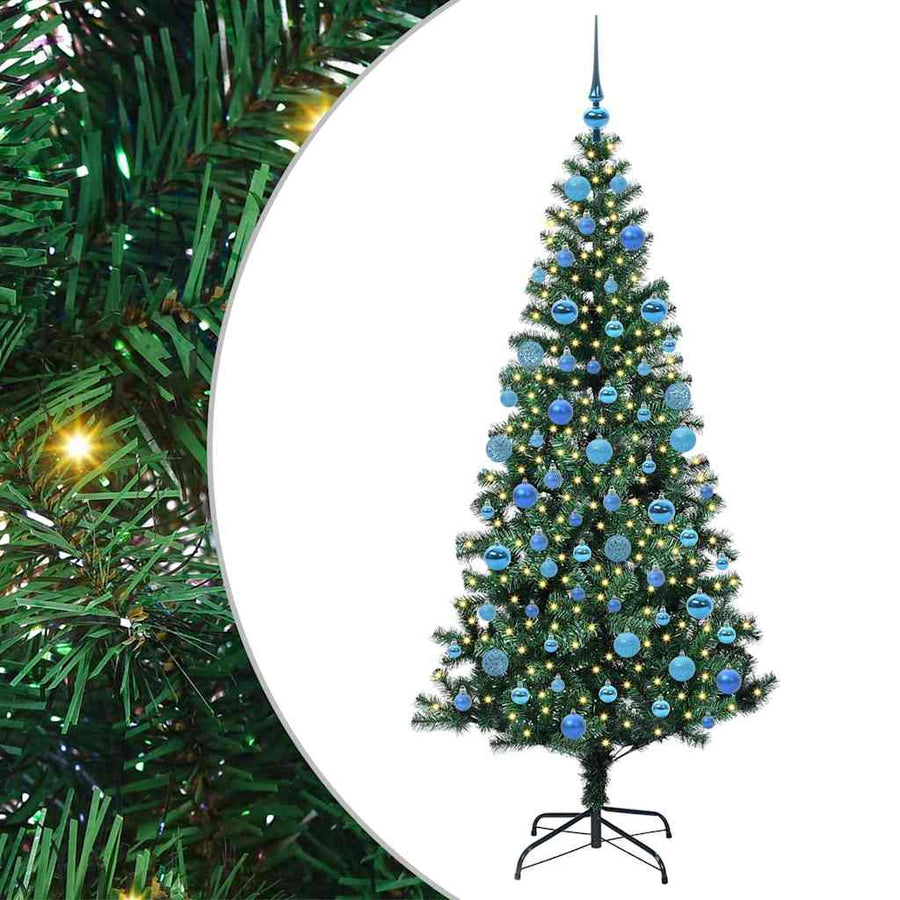 Kunstmatig Voorverlicht Kerstboom met 300 LED Groen 180 cm PVC