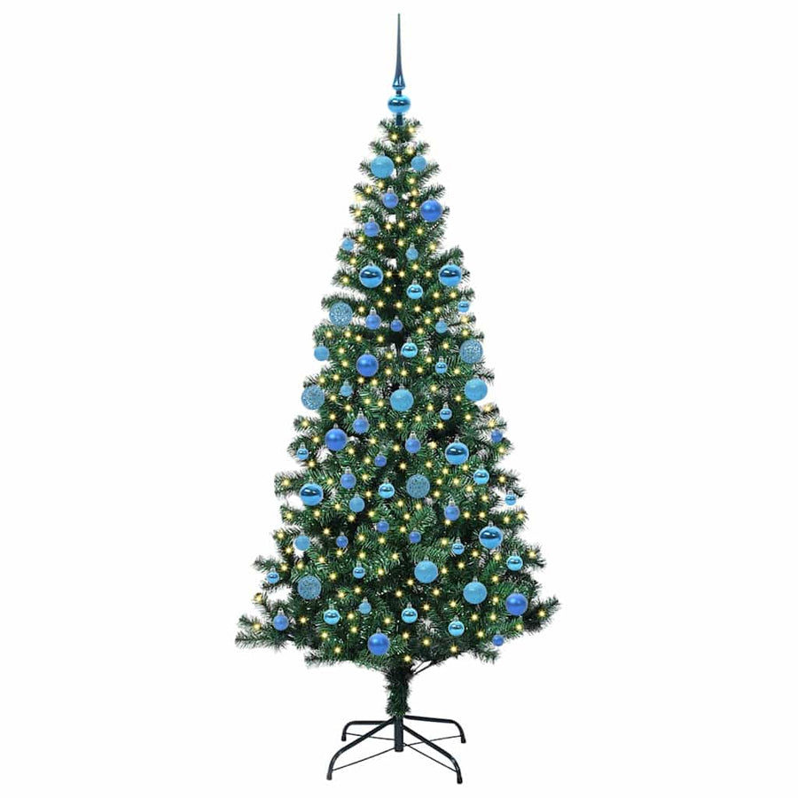 Kunstmatig Voorverlicht Kerstboom met 300 LED Groen 180 cm PVC