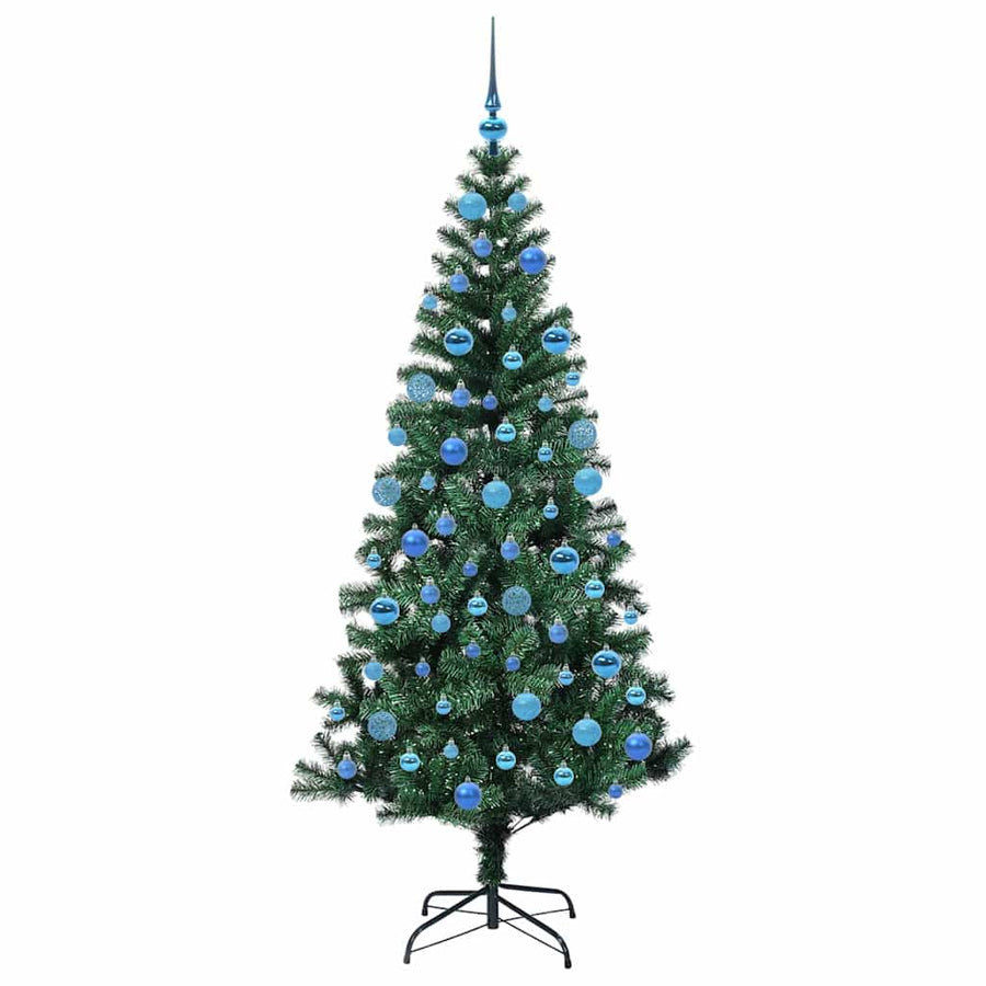 Kunstmatig Voorverlicht Kerstboom met 300 LED Groen 180 cm PVC