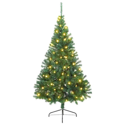 Kunstmatig Voorverlicht Kerstboom Met 300 Led Pvc Groen 210 cm zonder ballen