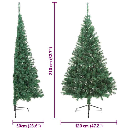 Kunstmatig Voorverlicht Kerstboom Met 300 Led Pvc Groen 210 cm zonder ballen