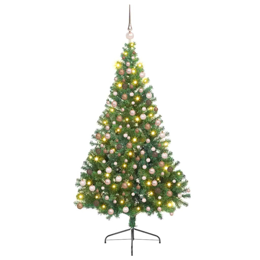 Kunstmatig Voorverlicht Kerstboom met 300 LED Groen 210 cm PVC