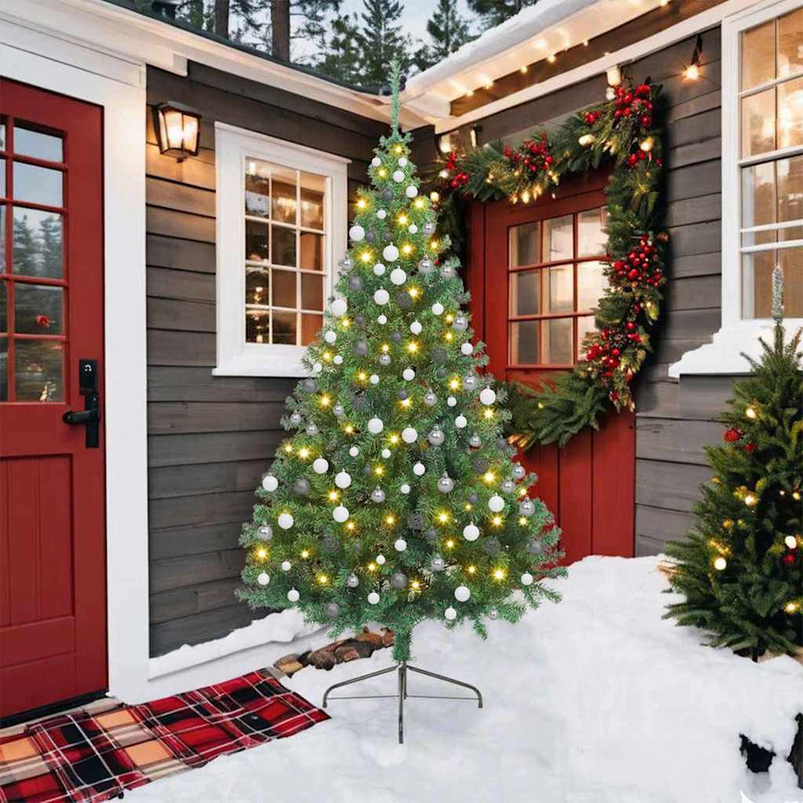 Kunstmatig Voorverlicht Kerstboom met 300 LED Groen 210 cm PVC