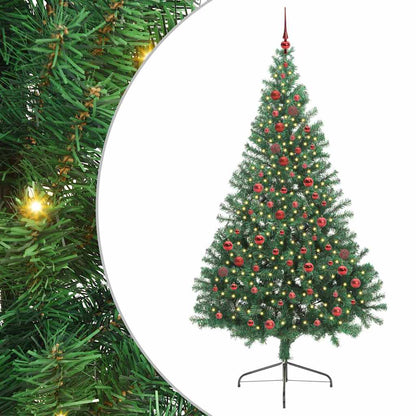 Kunstmatig Voorverlicht Kerstboom met 300 LED Groen 210 cm PVC