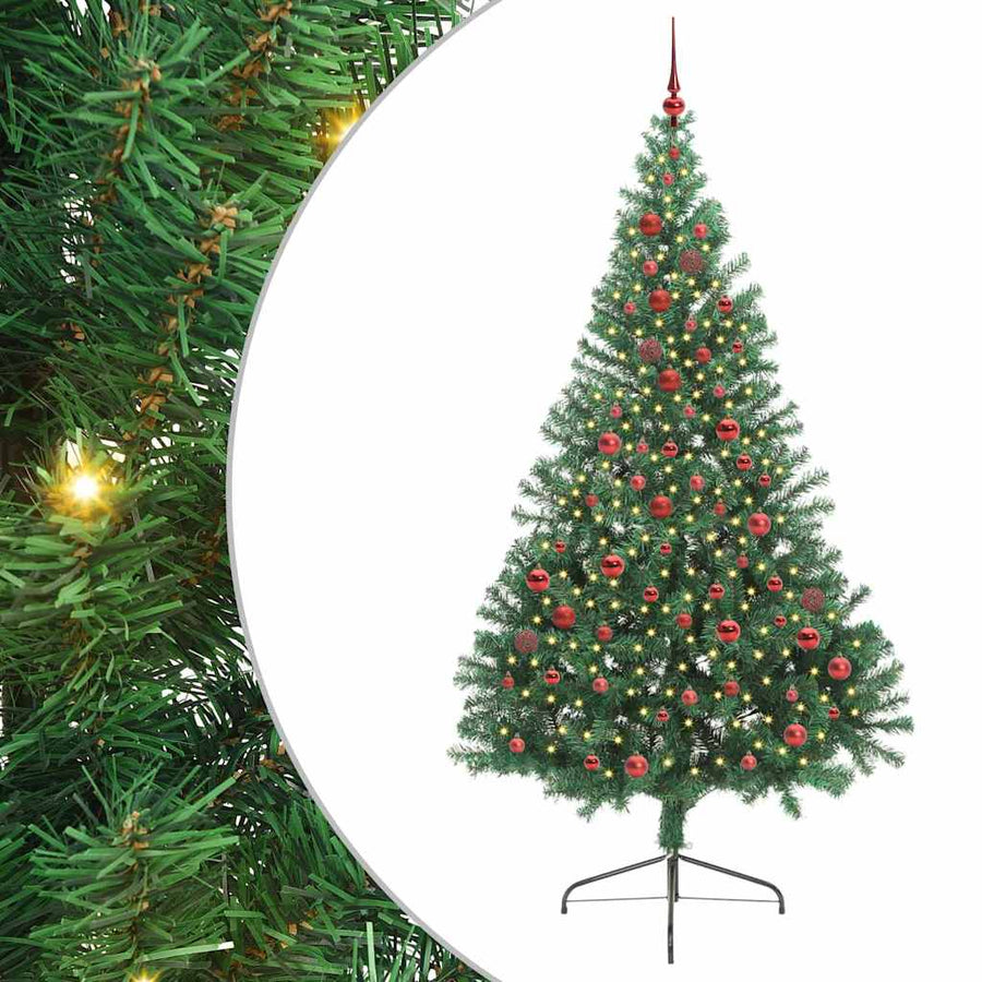 Kunstmatig Voorverlicht Kerstboom met 300 LED Groen 210 cm PVC