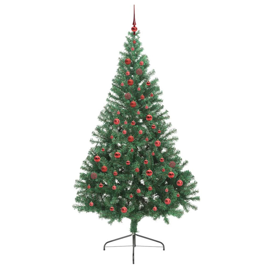 Kunstmatig Voorverlicht Kerstboom met 300 LED Groen 210 cm PVC