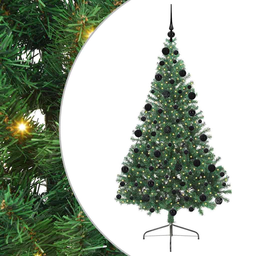 Kunstmatig Voorverlicht Kerstboom met 300 LED Groen 210 cm PVC