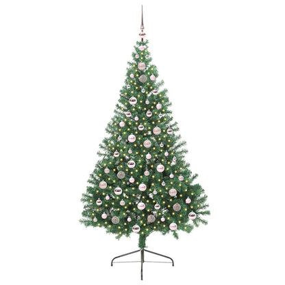 Kunstmatig Voorverlicht Kerstboom met 300 LED Groen 210 cm PVC