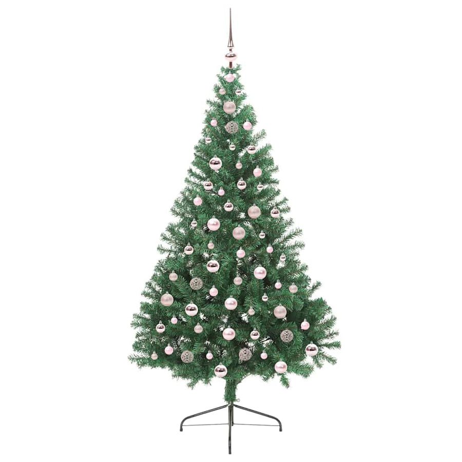 Kunstmatig Voorverlicht Kerstboom met 300 LED Groen 210 cm PVC