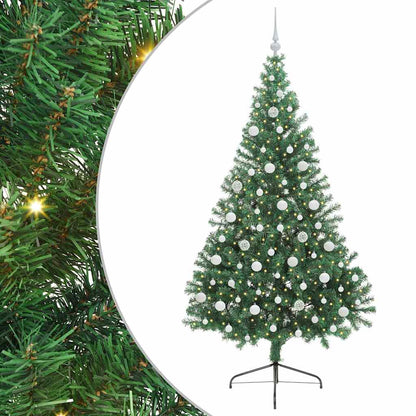 Kunstmatig Voorverlicht Kerstboom met 300 LED Groen 210 cm PVC