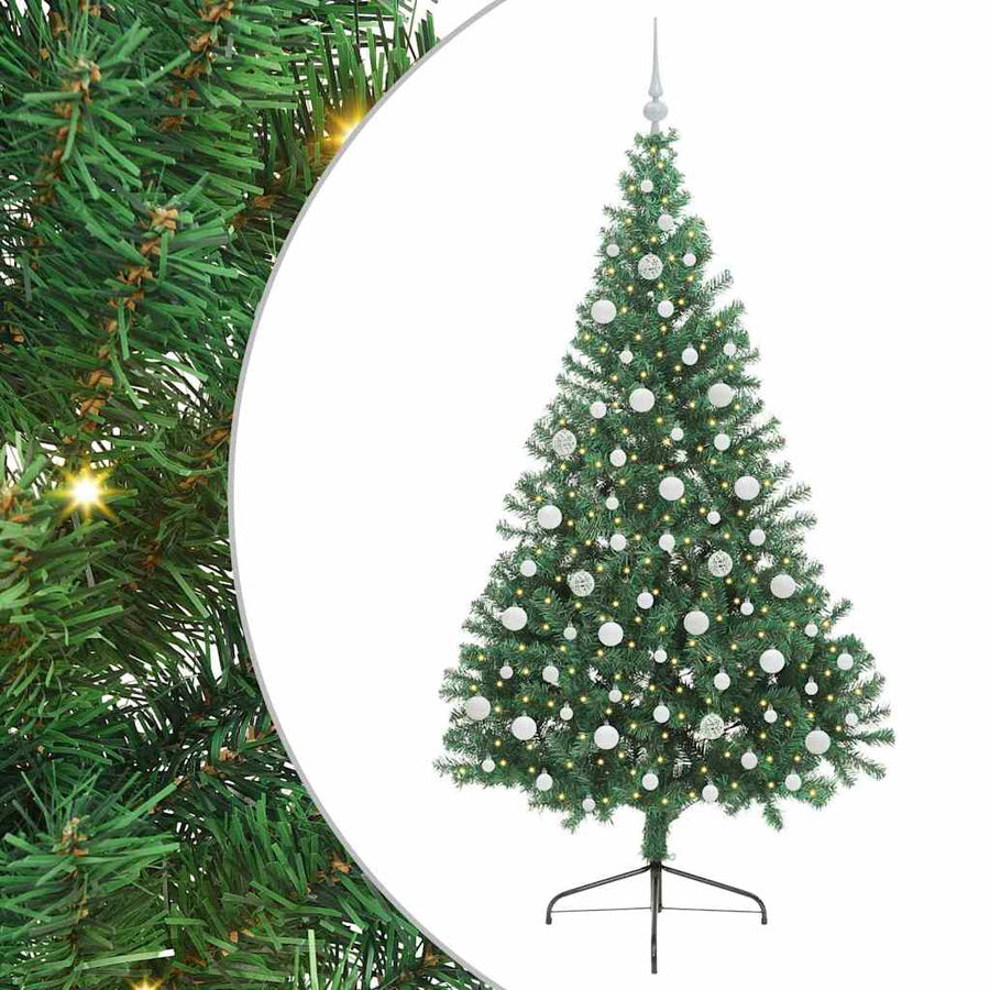 Kunstmatig Voorverlicht Kerstboom met 300 LED Groen 210 cm PVC