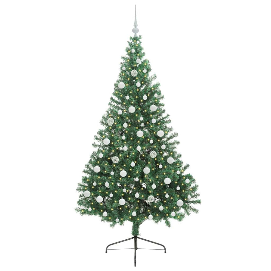 Kunstmatig Voorverlicht Kerstboom met 300 LED Groen 210 cm PVC