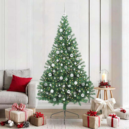 Kunstmatig Voorverlicht Kerstboom met 300 LED Groen 210 cm PVC