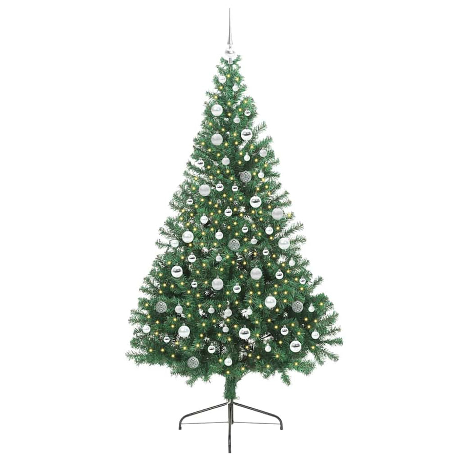 Kunstmatig Voorverlicht Kerstboom met 300 LED Groen 210 cm PVC