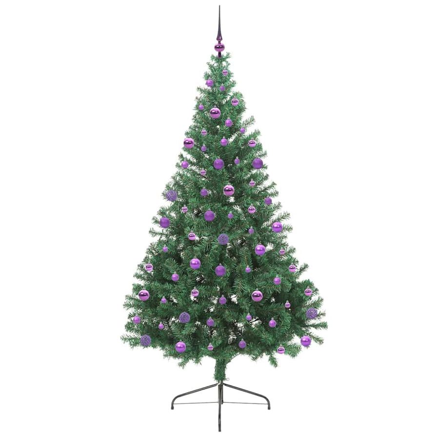 Kunstmatig Voorverlicht Kerstboom met 300 LED Groen 210 cm PVC