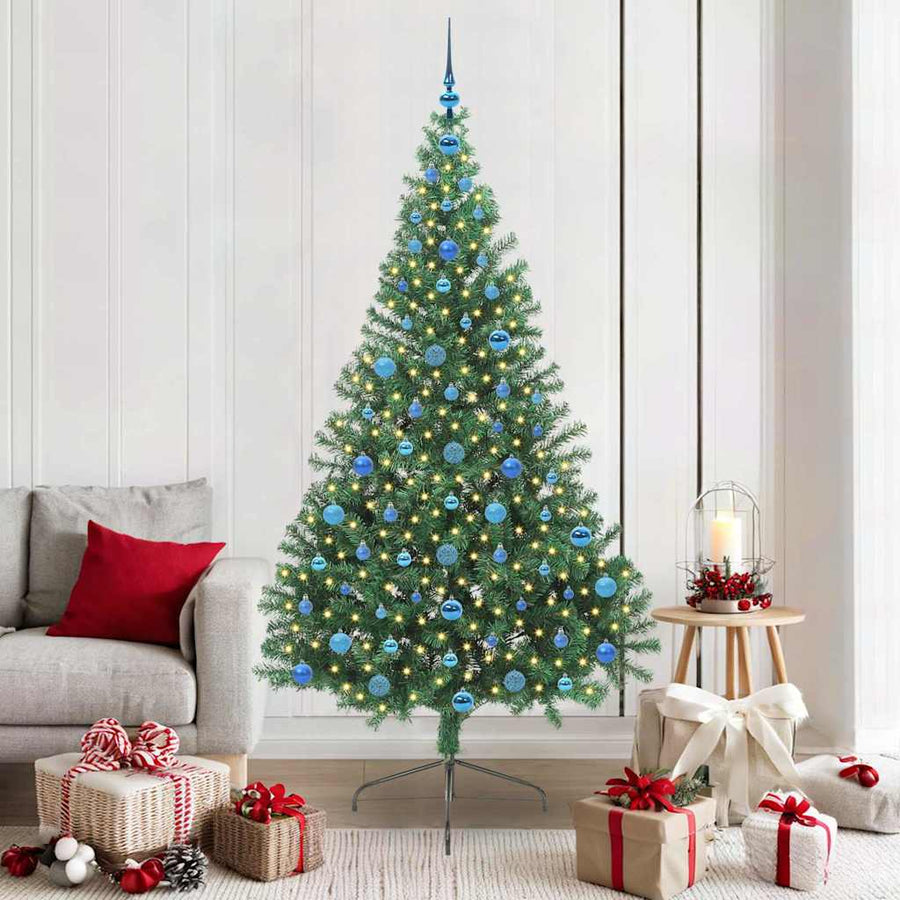 Kunstmatig Voorverlicht Kerstboom met 300 LED Groen 210 cm PVC