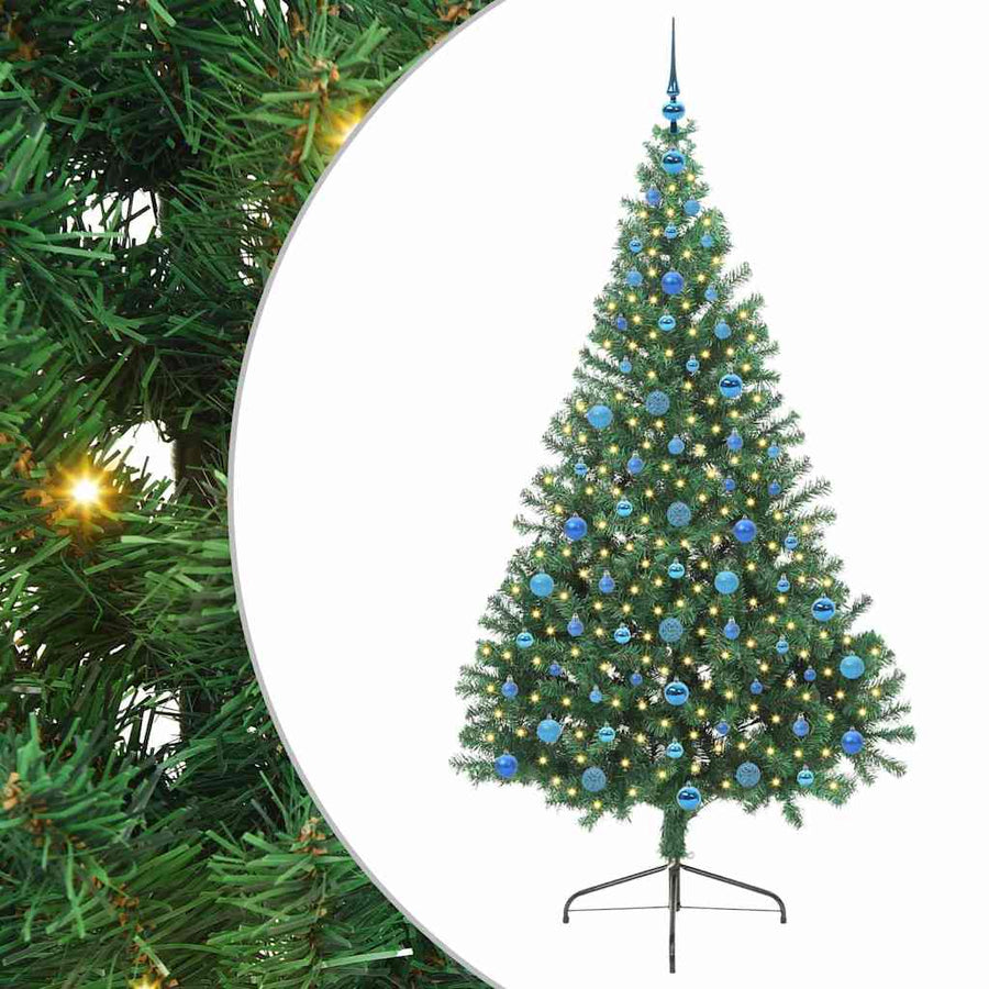 Kunstmatig Voorverlicht Kerstboom met 300 LED Groen 210 cm PVC