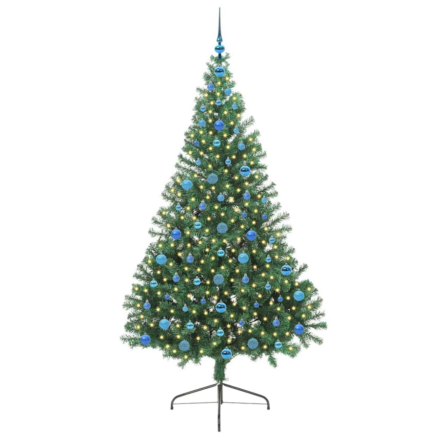 Kunstmatig Voorverlicht Kerstboom met 300 LED Groen 210 cm PVC