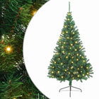 Artificial Pre-Lit Christmas Tree with 300 LED Green 240 cm PVC