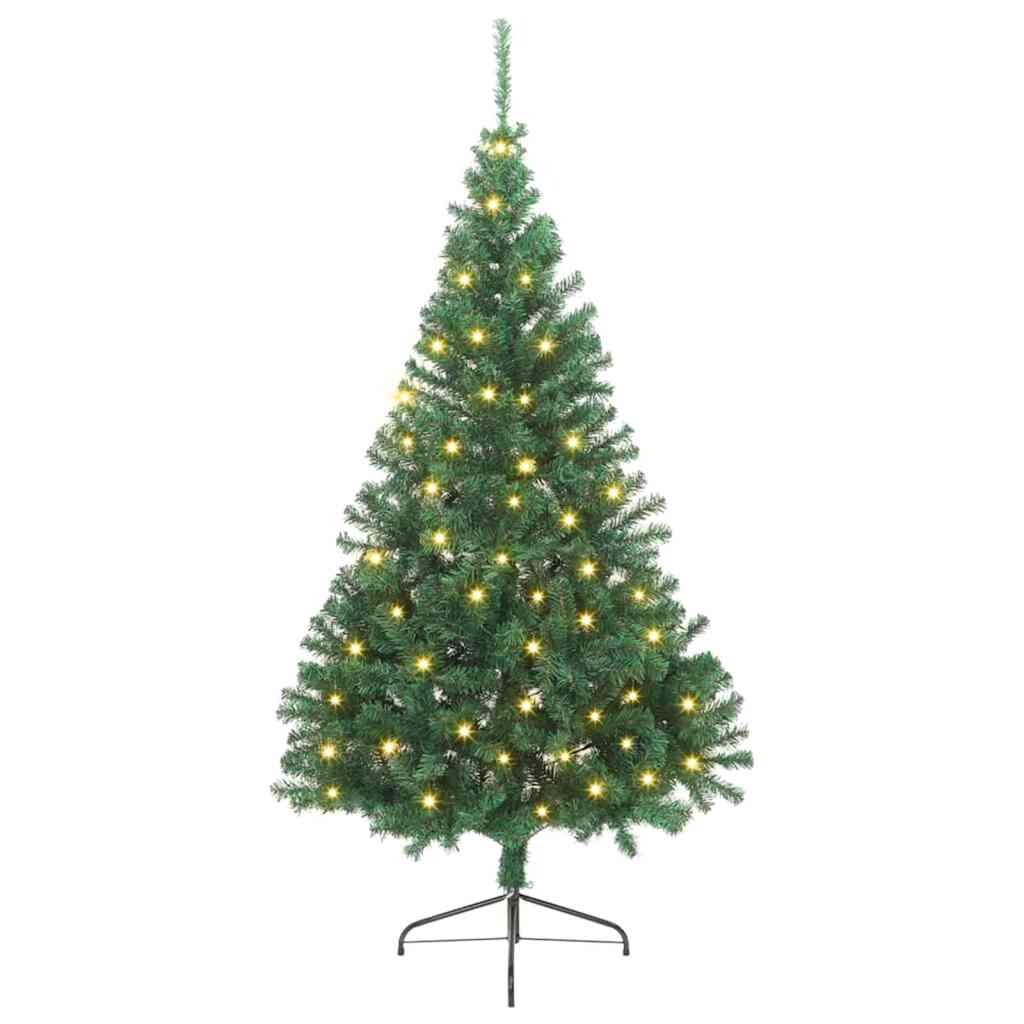 Kunst Kerstboom met verlichting met 300 LED's Groen 240 cm PVC