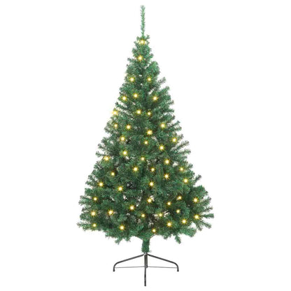 Kunst Kerstboom met verlichting met 300 LED's Groen 240 cm PVC