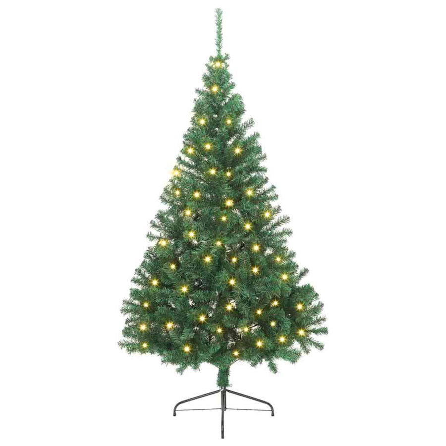 Kunst Kerstboom met verlichting met 300 LED's Groen 240 cm PVC