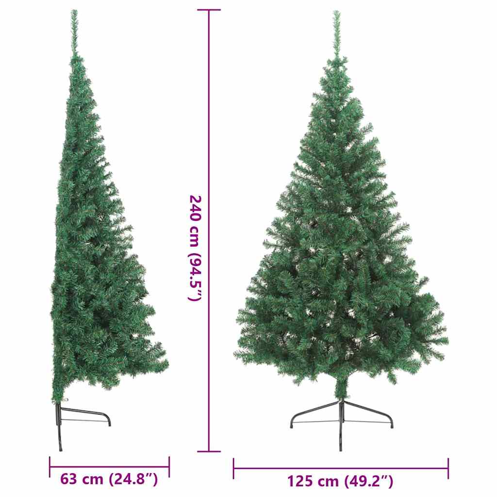 Kunst Kerstboom met verlichting met 300 LED's Groen 240 cm PVC