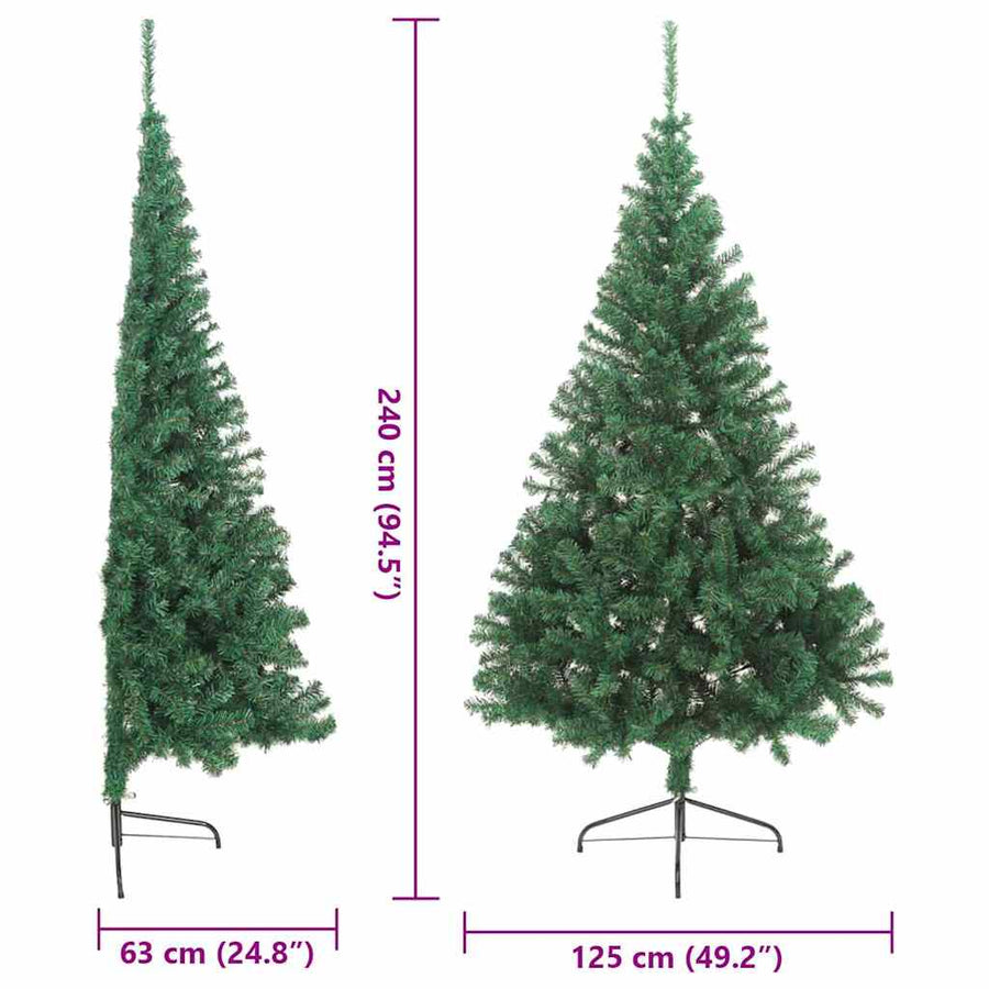 Kunst Kerstboom met verlichting met 300 LED's Groen 240 cm PVC