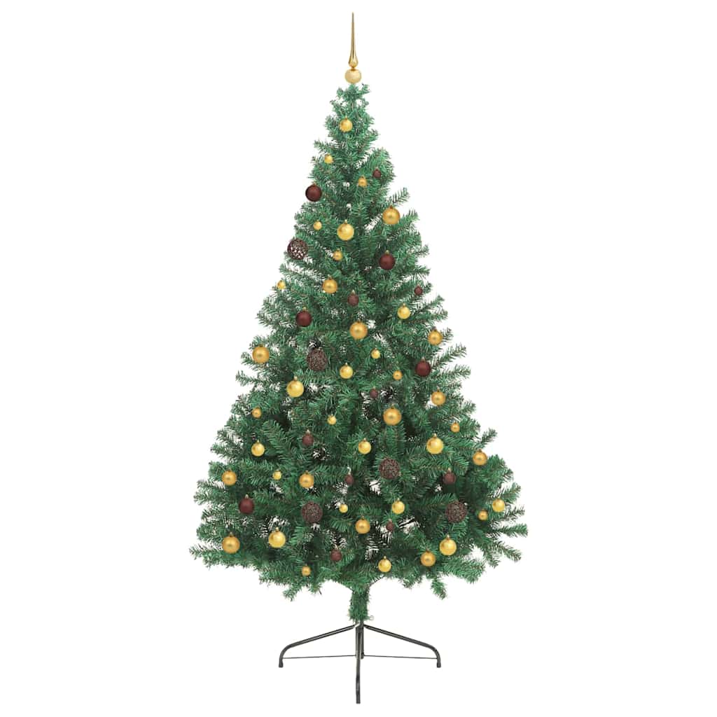 Kunstmatig Voorverlicht Kerstboom met 300 LED Groen 240 cm PVC