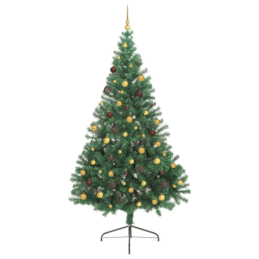 Kunstmatig Voorverlicht Kerstboom met 300 LED Groen 240 cm PVC
