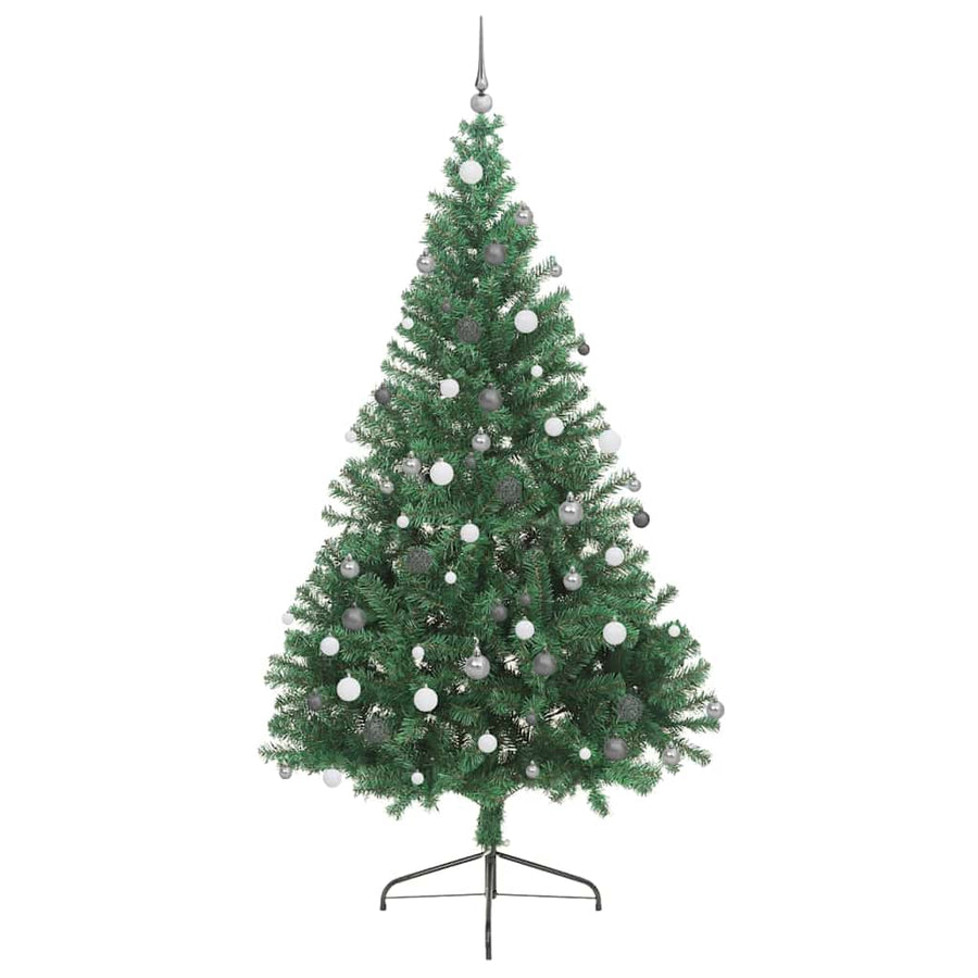 Kunst Kerstboom met verlichting met 300 LED's Groen 240 cm PVC