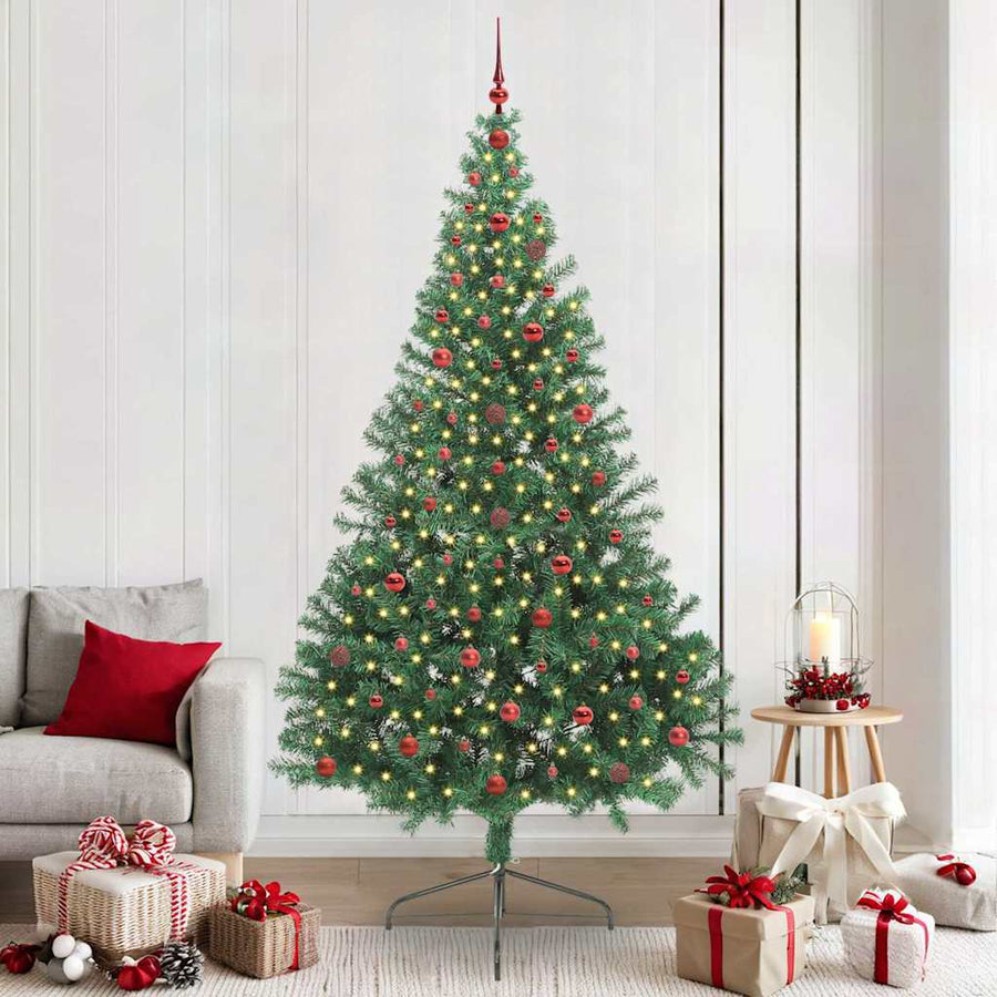 Kunstmatig Voorverlicht Kerstboom met 300 LED Groen 240 cm PVC